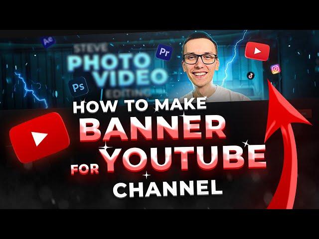 How To Make A YouTube Channel Banner in Photoshop 2023