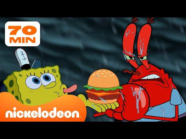 SpongeBob | 75 MINUTEN SpongeBob... in de nacht  | Nickelodeon Nederlands