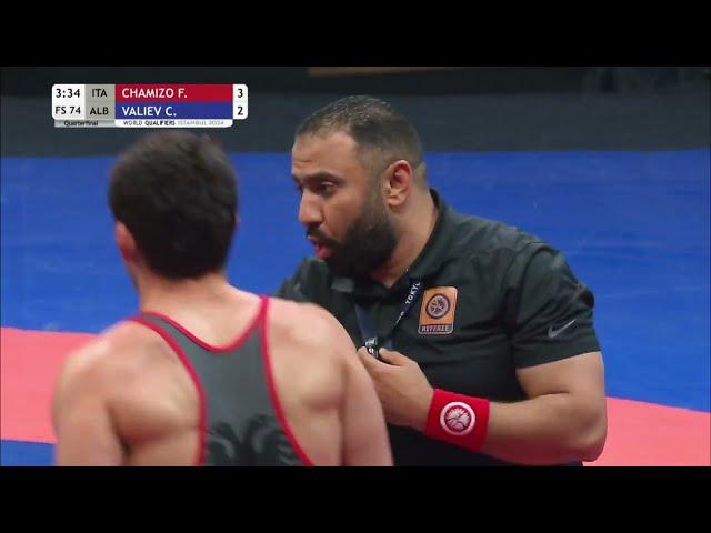 Ф. Чамизо - Ч. Валиев. 74kg. 1/4 Final. 2024 World Qualifiers Istanbul 2024