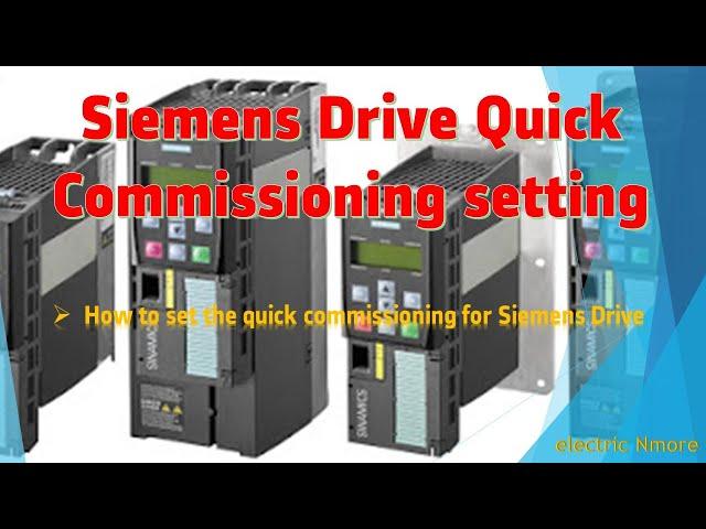 Siemens drive Quick commissioning setting - Tamil