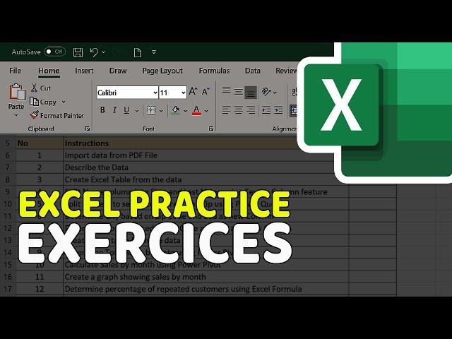 Excel Exercises for Practice