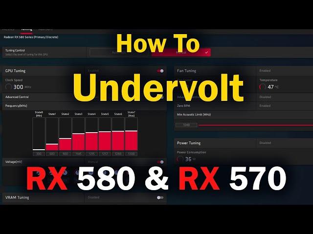 How To Undervolt AMD RX 570 and RX 580 (How to lower GPU temp upto -10c)