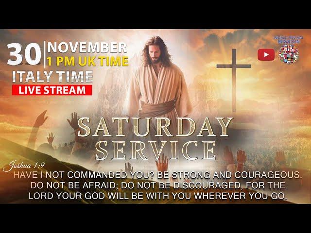 Live stream 30 November 2pm Italy time Saturday Service