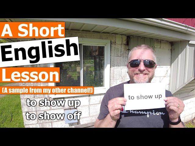 A Sample English Lesson From My Other Channel (Bob's Short English Lessons)