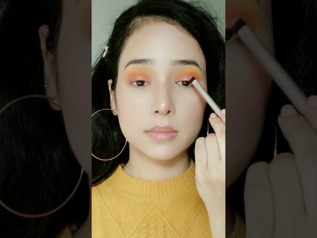 Orange Smokey Eye Makeup Look| Makeup tutorial |#shorts #youtubeshorts ||BE GLOWING||