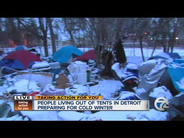 People living in tent city preparing for cold winter