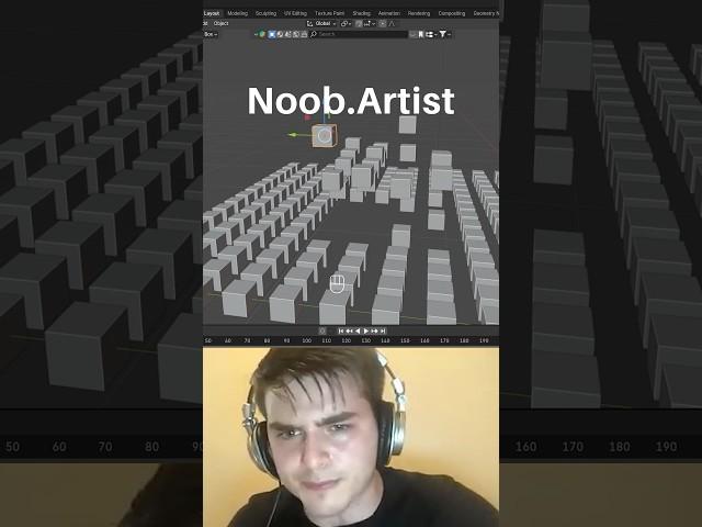 Noob vs Pro artist: proportional editing #blendertutorial #blender #blendercommunity #blender3d #b3d