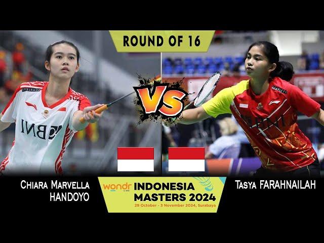 Chiara Marvella Handoyo vs Tasya Farahnailah Indonesia Masters II 2024 Badminton | Round Of 16