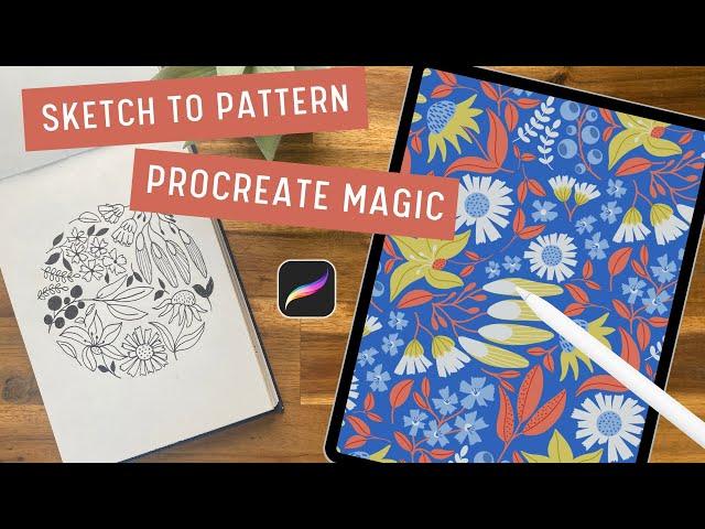 Procreate Magic: Turn Your Sketch into a Seamless Pattern!