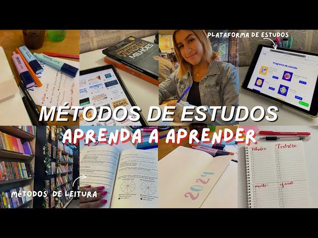 Melhores métodos de estudos para aprender - dicas de estudos e produtividade - enem