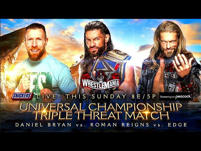 WWE WrestleMania 37 Official And Full Match Card ( Old Section Gold ) HD