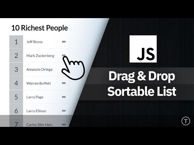 JavaScript Drag & Drop Sortable List Project