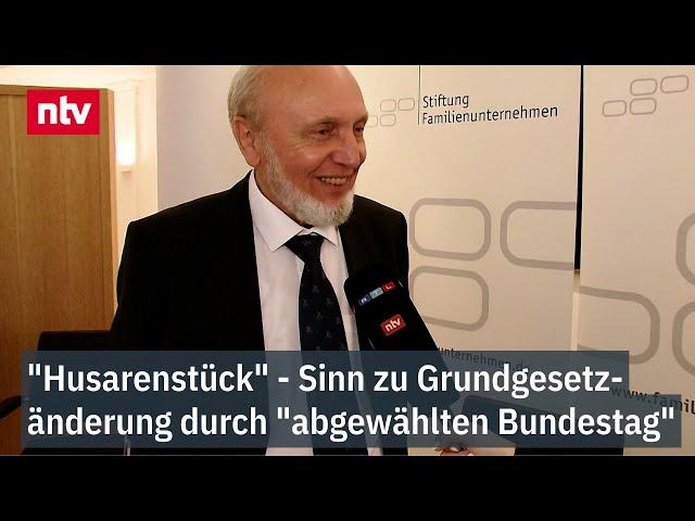 Sinn: "Verfassung ändern mit abgewähltem Bundestag ist Husarenstück" -  Ex-Ifo-Chef zu Merz' Plänen