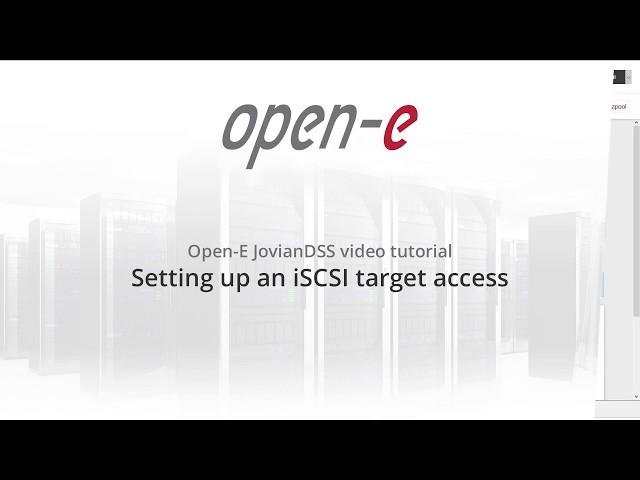 Setting up an iSCSI target access