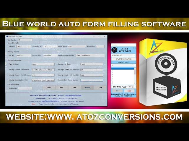 How to download Blue World form filling auto typer software |