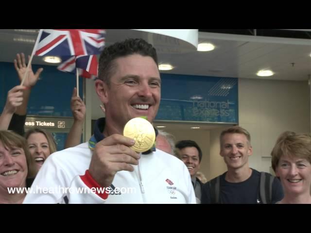 Airtime Footage. Justin Rose returns from Rio Olympics