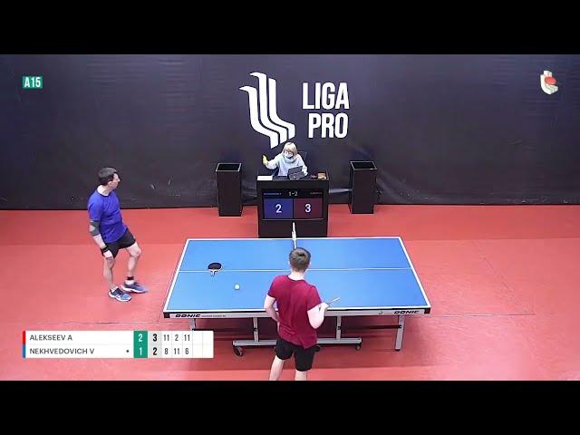 Yellow and then Red card - table tennis. Liga Pro. Minsk