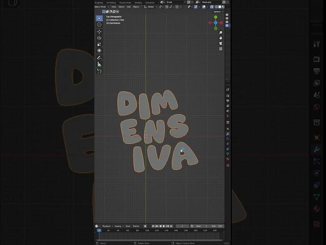 How to inflate text in Blender - Tutorial #3d #modeling #blender #render #cgi #tutorial #inflate