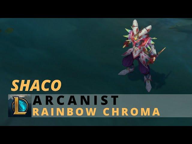 Arcanist Shaco Rainbow Chroma - League Of Legends