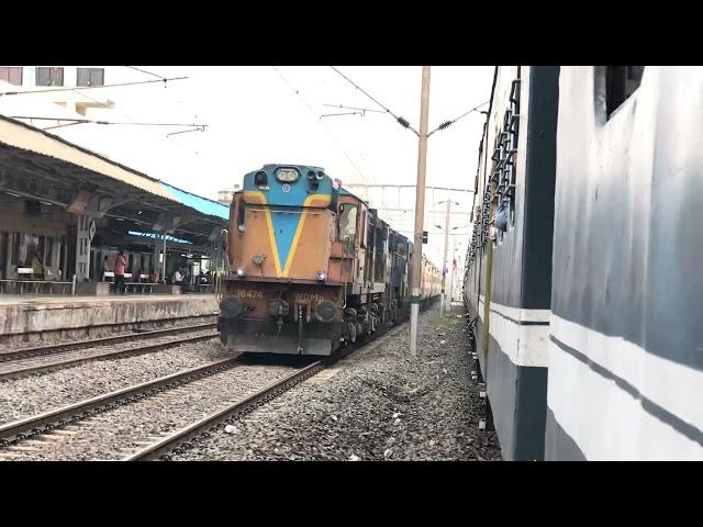 17017 rajkot secunderabad express high speed overtake (diesel engine locomotive )