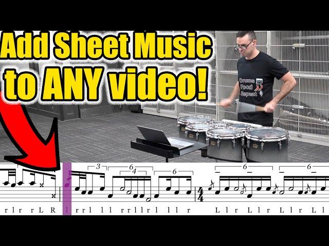 How to add SCROLLING SHEET MUSIC to your video!