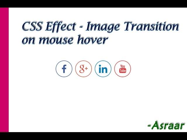 CSS Effect  Image transition on mouse hover