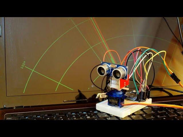 Arduino Radar System. Detector. (Ultrasonic sensor and Servo Motor)