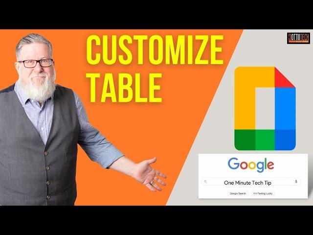 How to Customize Tables in Google Docs