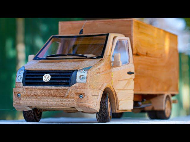 How to make Volkswagen Crafter 50 LWB (2015) Out of Wood | ASMR Woodworking