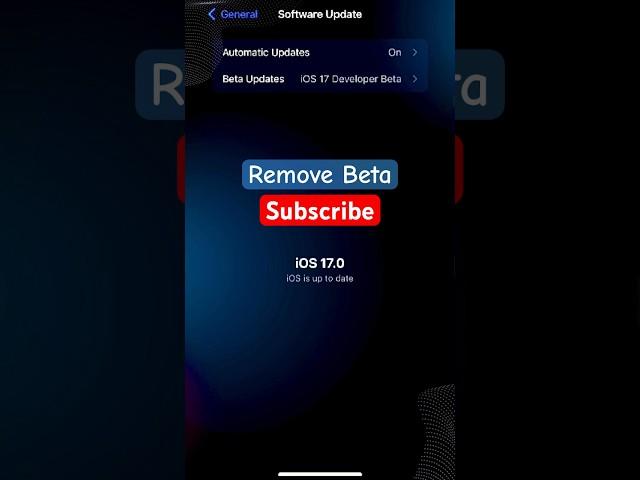 How to Remove iOS 17 Beta from iPhone