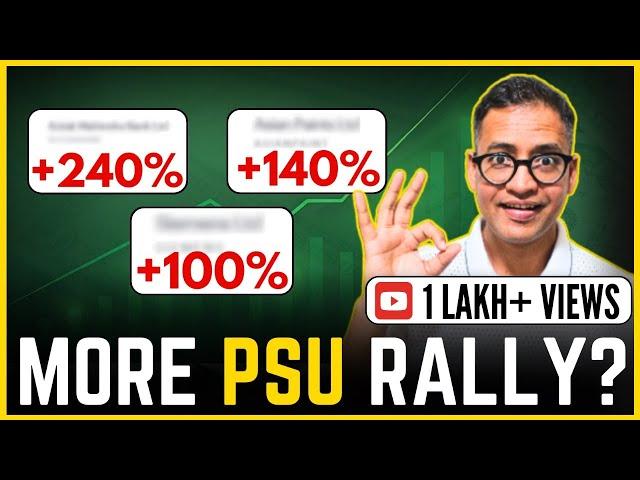 3 PSU Stocks with GREATER Than 100% Returns in Last 1 Year - Post Elections Analysis | Rahul Jain