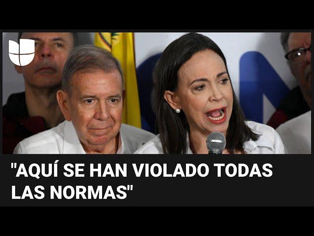 La oposición rechaza los resultados de las elecciones en Venezuela: “Se han violado las normas”