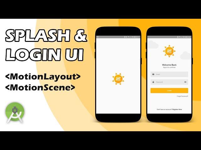 Animated Splash & Login UI using Motion Layout (With Source code)