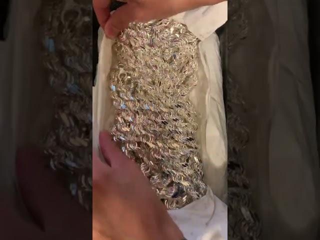 Unboxing 12mm Rope Chains Sterling silver Jewelry