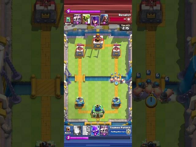 The most beautiful electro spirit king tower activation in clash Royale