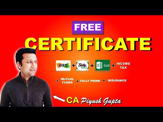 Free Certificate Course For Commerce & Science Students | Accounting Taxation GST Tally