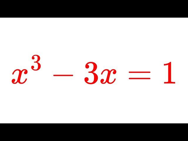 Let's Solve A Nice Cubic