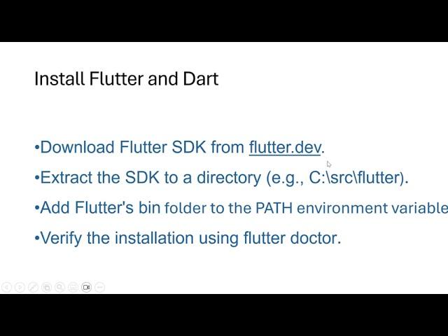 Install flutter and Dart