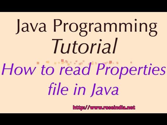 How to read properties file in Java?