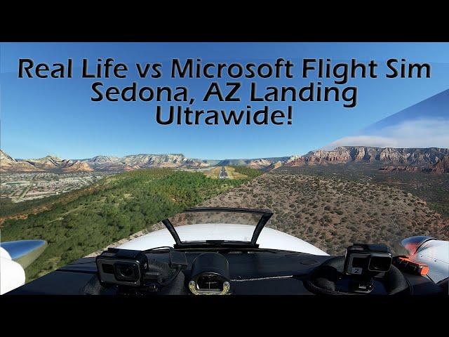 Sedona Landing Real Life vs Microsoft Flight Sim 2020