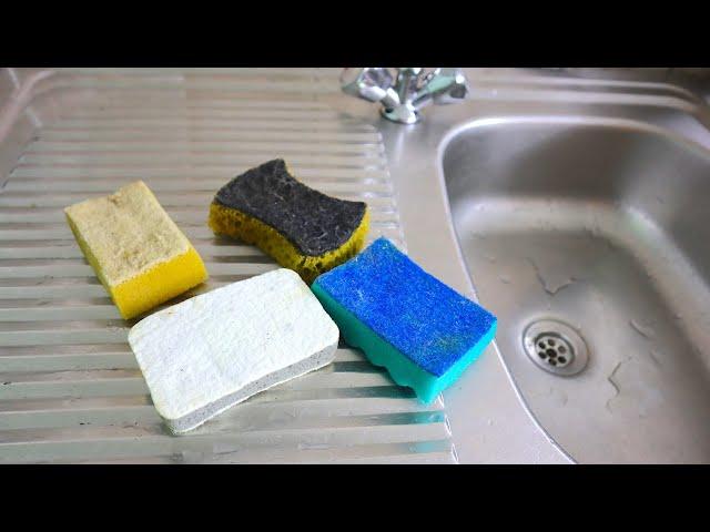 I threw out all the sponges for washing dishes and I don’t buy them anymore. Replaced them with con