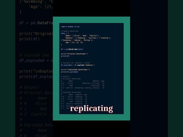 Pandas Trick: Using explode() to Transform List-Like Columns into Rows