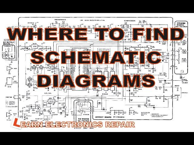 Learn Electronics Repair #33 - Online Resources.  Where to find Schematic Diagrams & Repair Advice