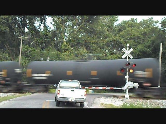 CSX Tank Train Hits Rail Joint Fast And Hard