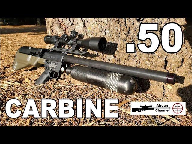 Umarex HAMMER CARBINE (Full Review) 34 inch .50 caliber PCP Hunting Rifle w/ 550gr Airgun Slugs