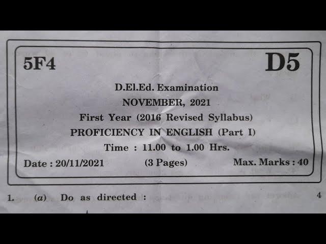 D.el.ed F4 November 2021 question paper #deled #lesson #lessonplan #questionpaper#examination#paper