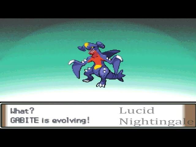 Pokemon Platinum Gible Evolves to Gabite and to Garchomp