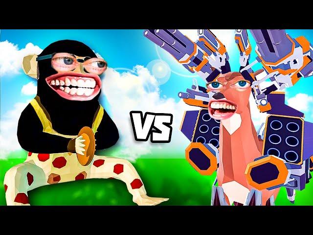 *NEW* MOTORBIKE DEER vs HAUNTED MONKEY!? - DEEEER Simulator