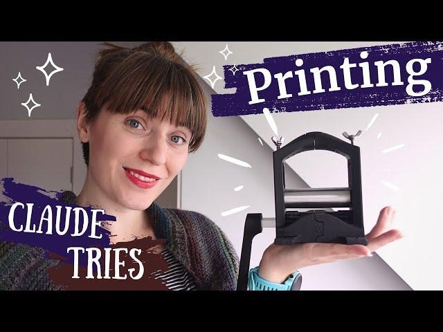 I Tried Using a MINI PRINTING PRESS | Claude Tries New Things