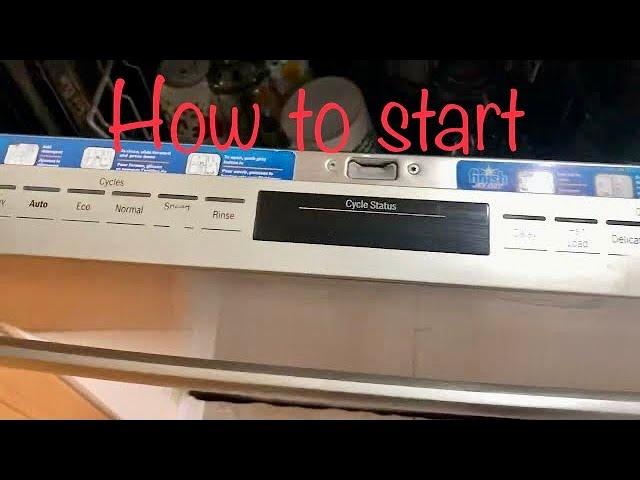 How to start a Bosch dishwasher Super Silence Plus